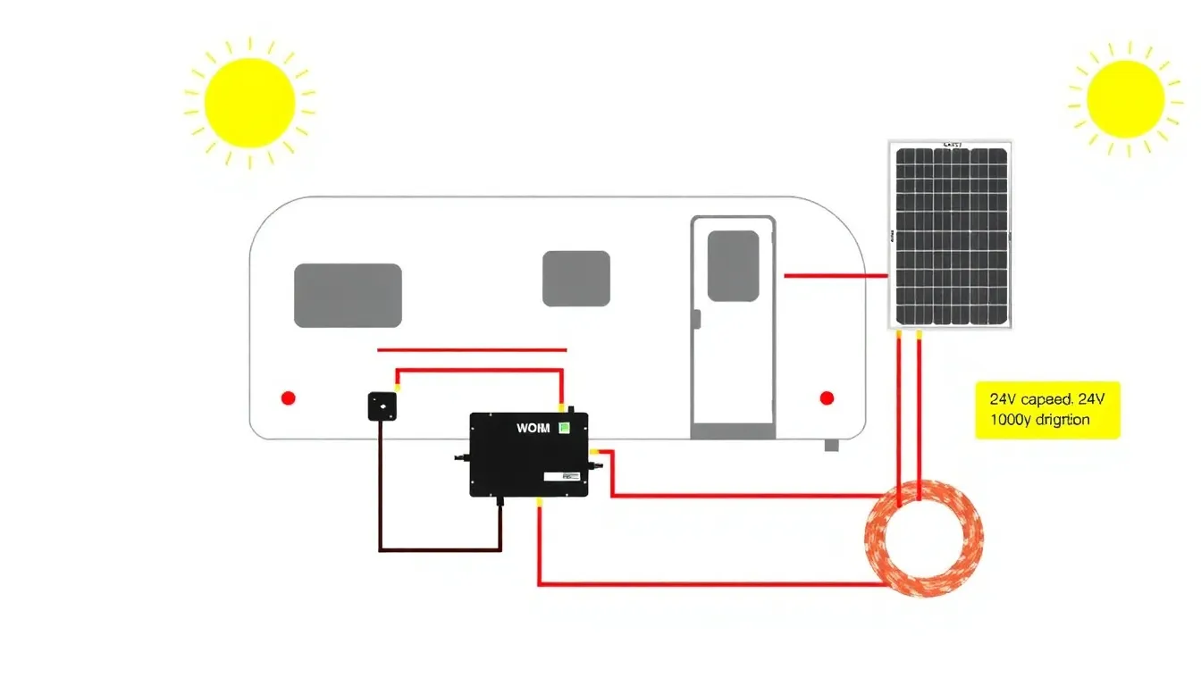 Diagrama de cableado solar para camper 24V 6000W 120V 240V
